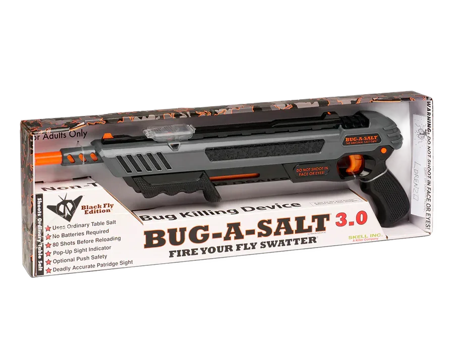 Bug-A-Salt 3.0 Black Fly Edition | Non-Toxic Fly & Pest Control Gun