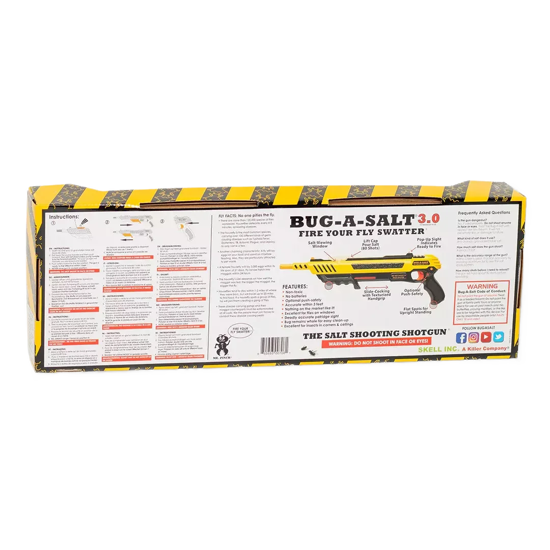 Bug-A-Salt 3.0 Yellow | Non-Toxic Fly & Pest Control Gun