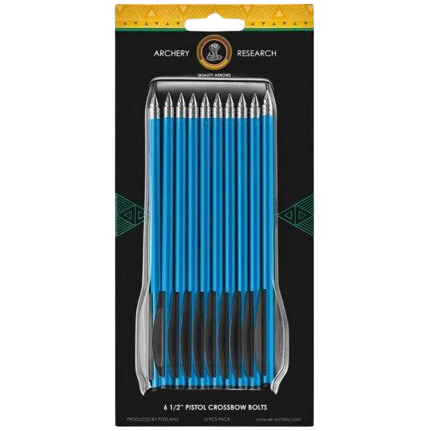 EK Archery 6.5" Blue Aluminium Pistol Crossbow Bolts | 10 Pack