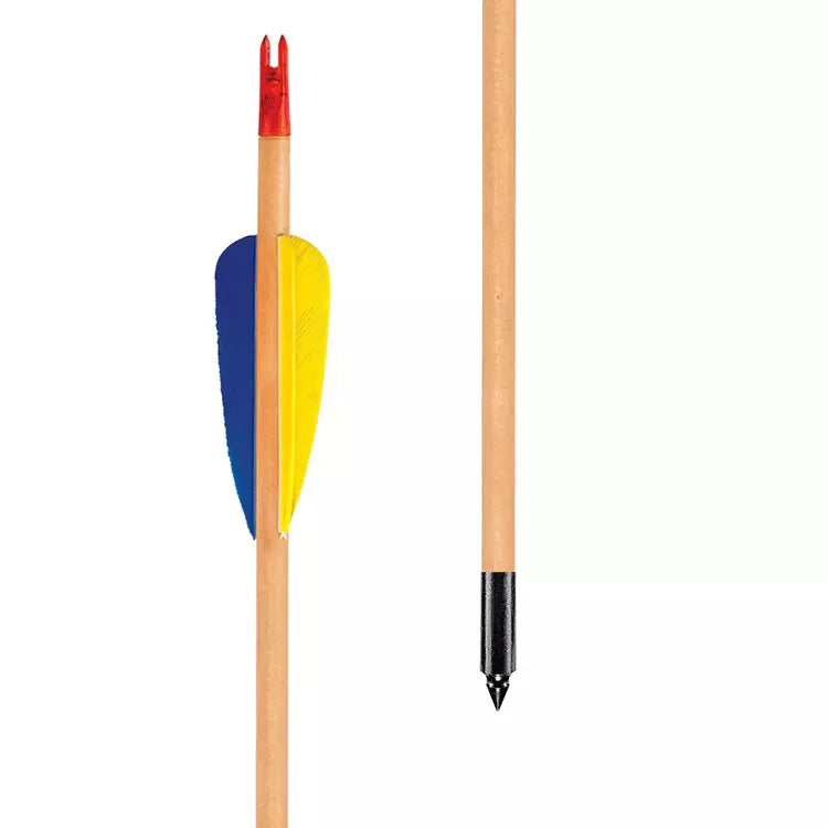 EK Archery Wooden Natural Feather Arrows 27" - 32"