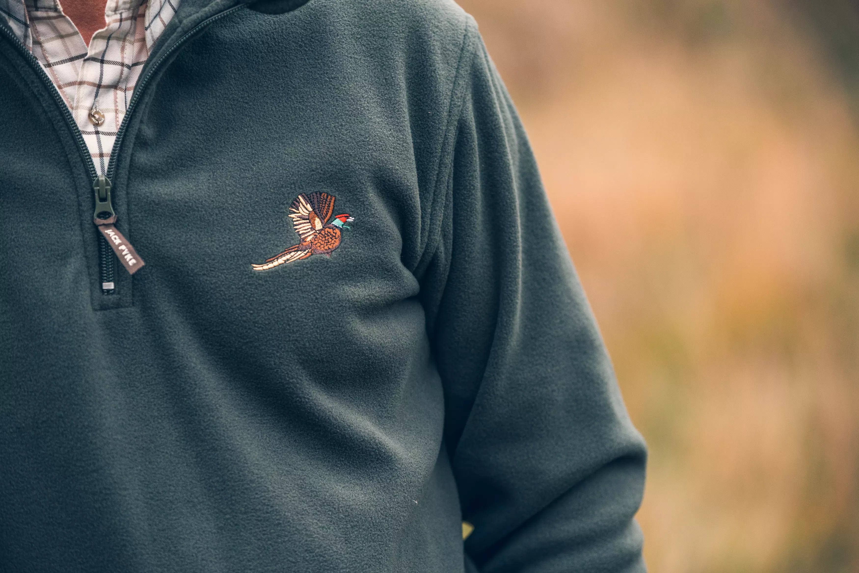 Jack Pyke Pheasant Motif Fleece Pullover | Outdoor Shooting Jumper
