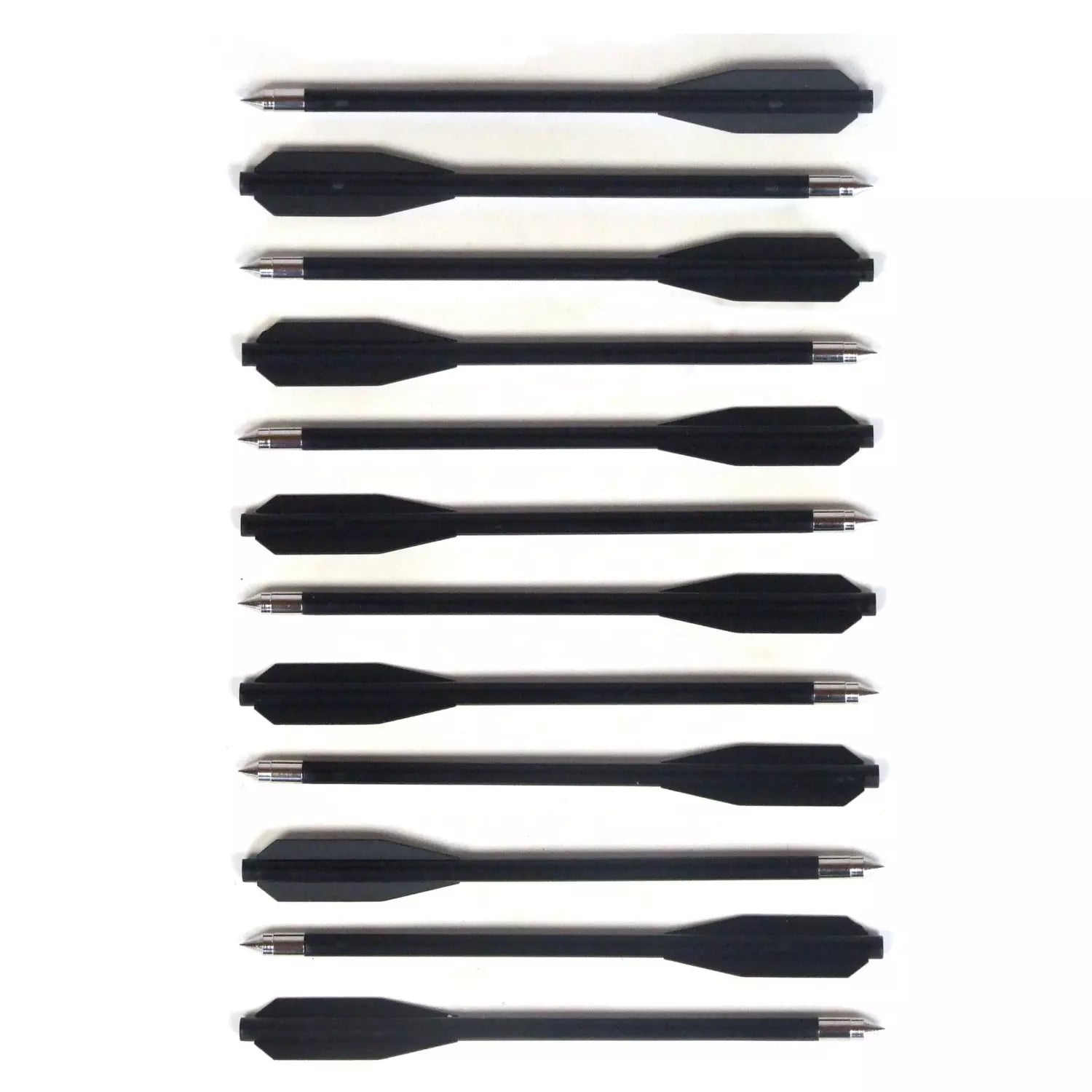 Man Kung 6.5" Black Plastic Pistol Crossbow Bolts | 12 Pack