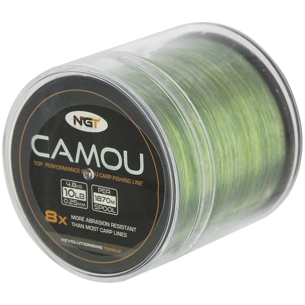 NGT Camou Fishing Line / 4.8kg (10lb) / 1,870m / Bulk Spool
