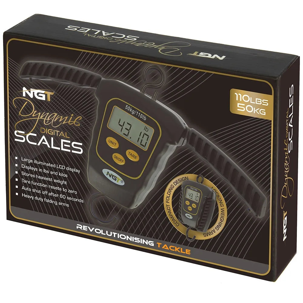 NGT Dynamic Digital Scales 50kg / 110lb w/ Folding Handles