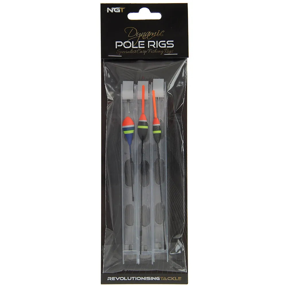NGT Dynamic Carp Pole Rigs - 3pc Assorted Carp Pole Rigs