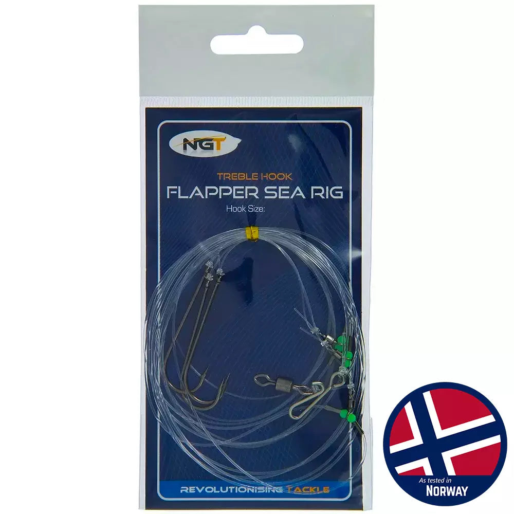 NGT Sea Rig Flapper / Treble Hook / Size 2.0