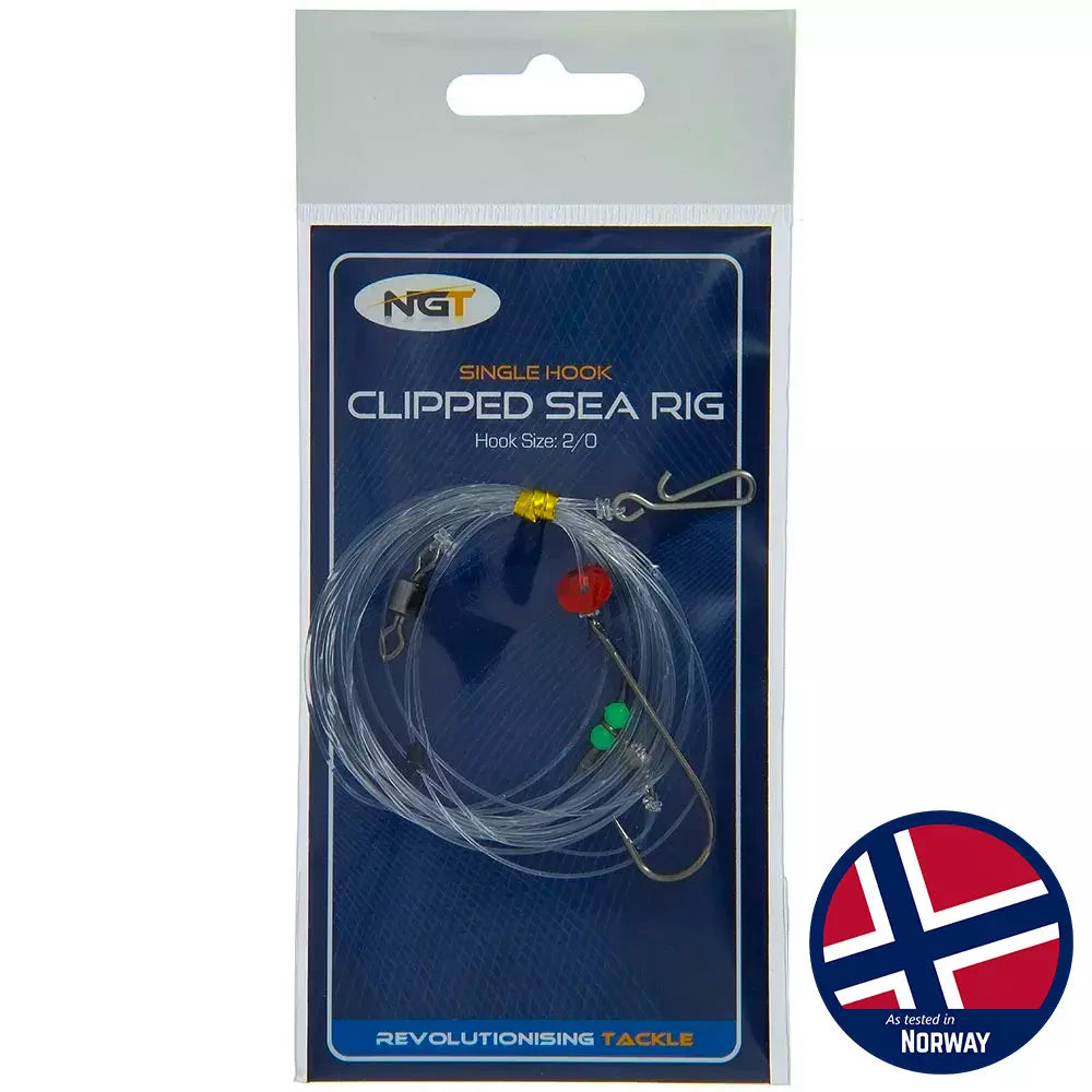 NGT Sea Rig Clipped / Single Hook / Size 2.0