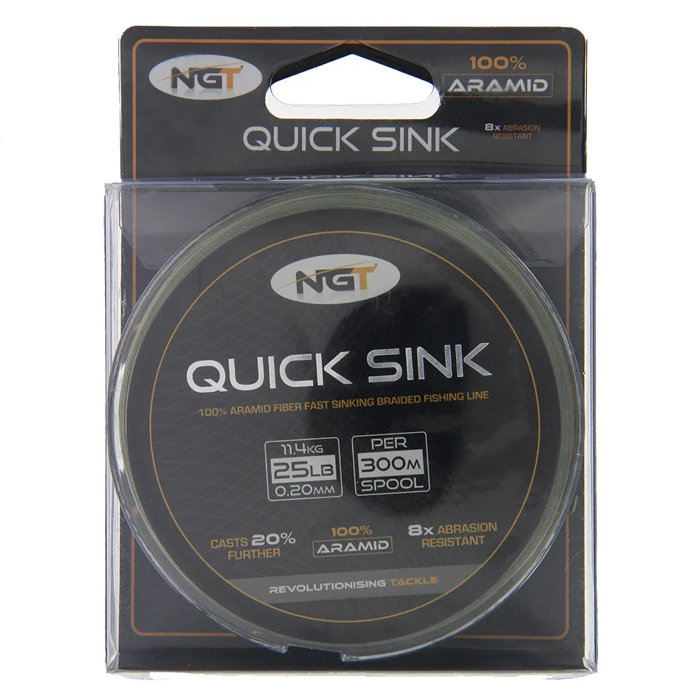 NGT Quick Sink Fishing Line Moss Green / 11.4kg (25lb) / 300m / Spool