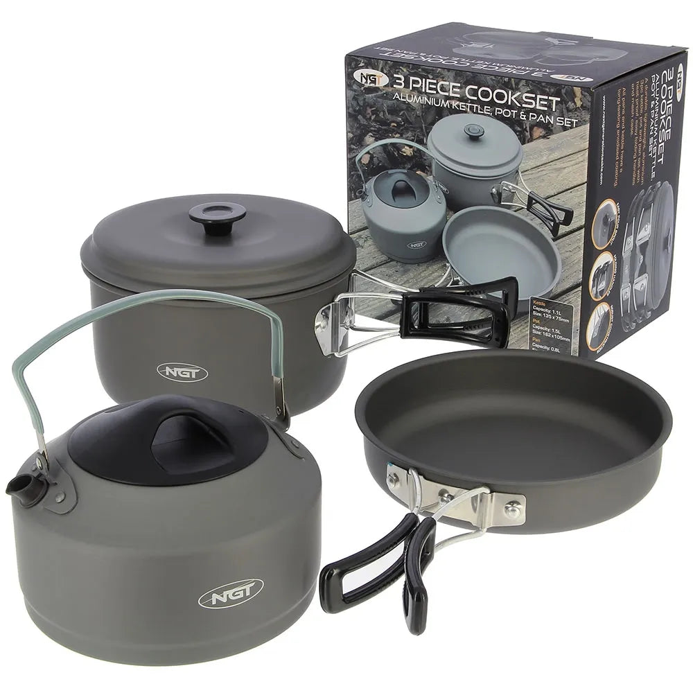 NGT Outdoor Cook Set - 1.1L Kettle / Pot / Pan