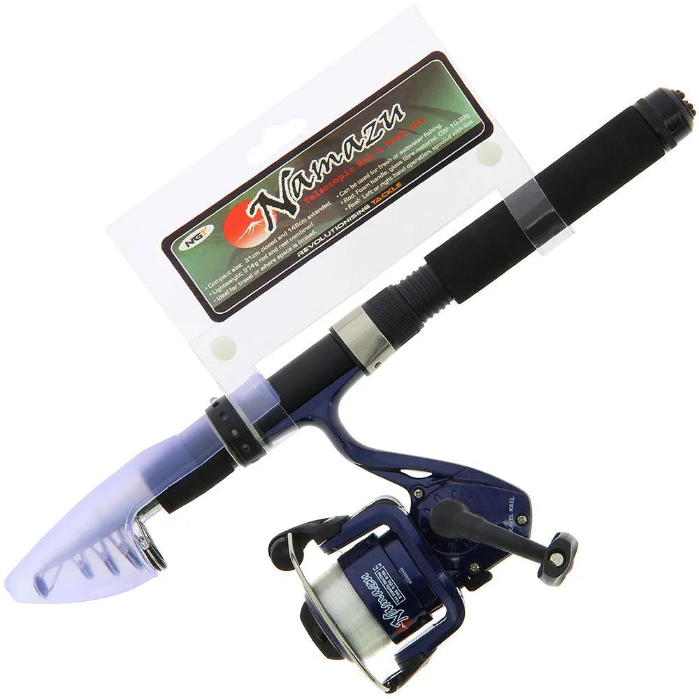 NGT 1.5m Namazu® Telescopic Combo Mini Travel Rod & Reel