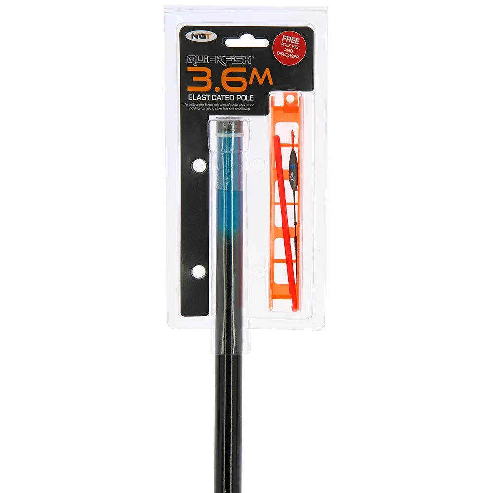 NGT 3.6m Telescopic Quickfish Combo Elasticated Pole
