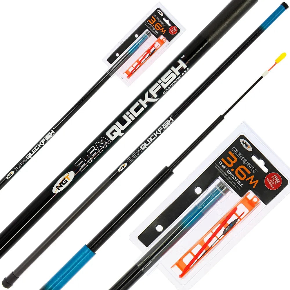 NGT 3.6m Telescopic Quickfish Combo Elasticated Pole