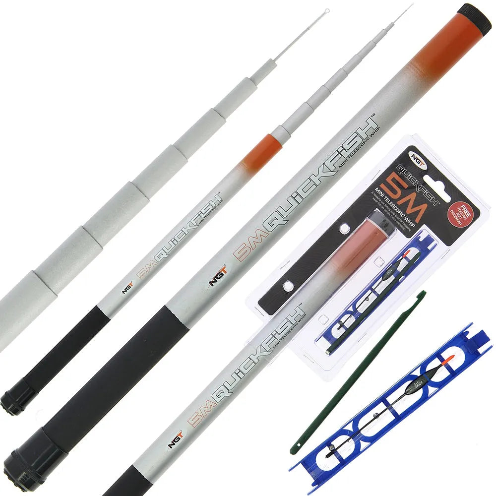 NGT 5m Telescopic Quickfish Combo Compact Whip Pole