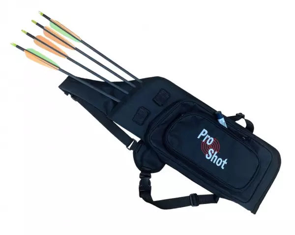 ProShot Back Quiver Case – Padded Arrow Storage with Accessory Pockets