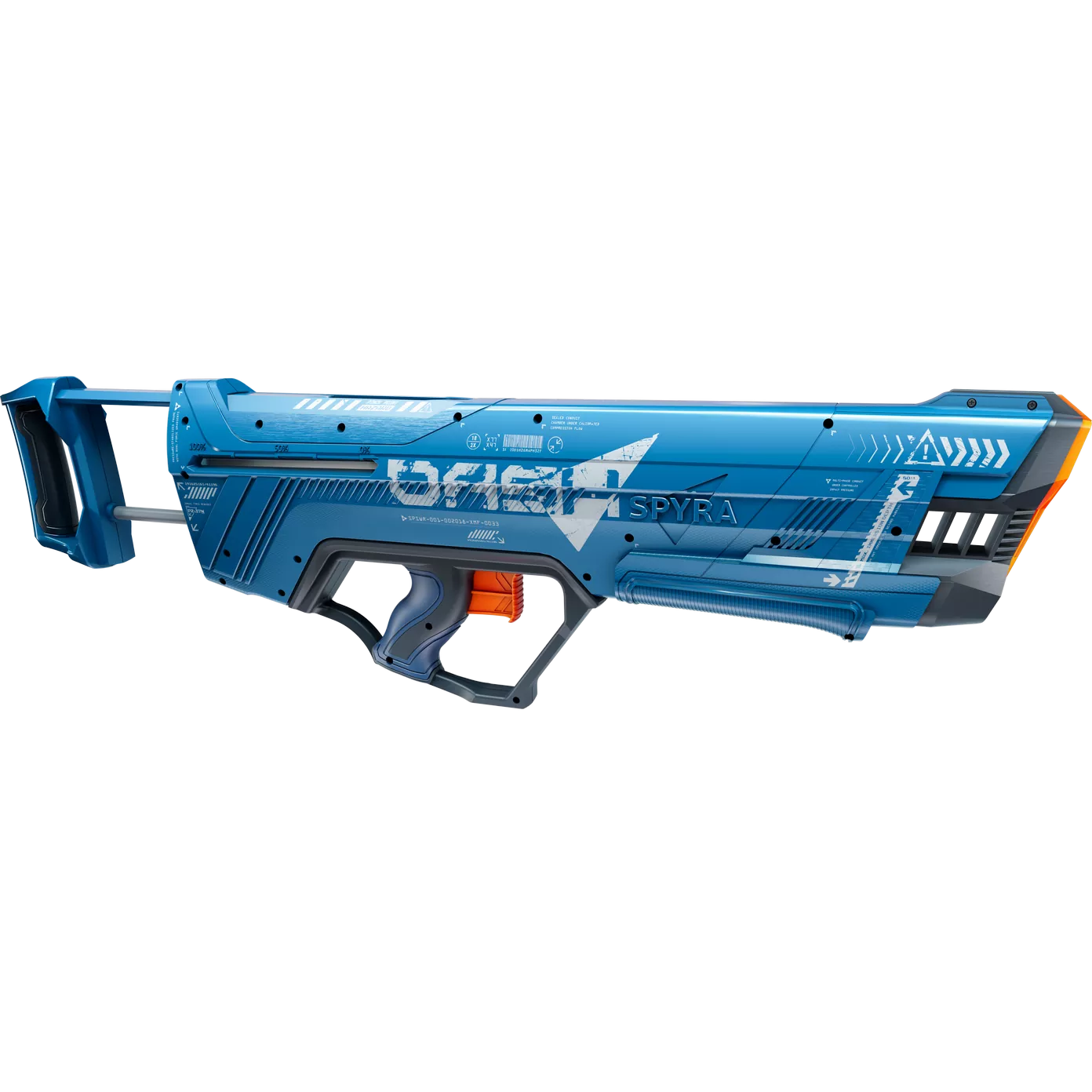 SpyraDash Blue Water Gun Right Side Open Handle