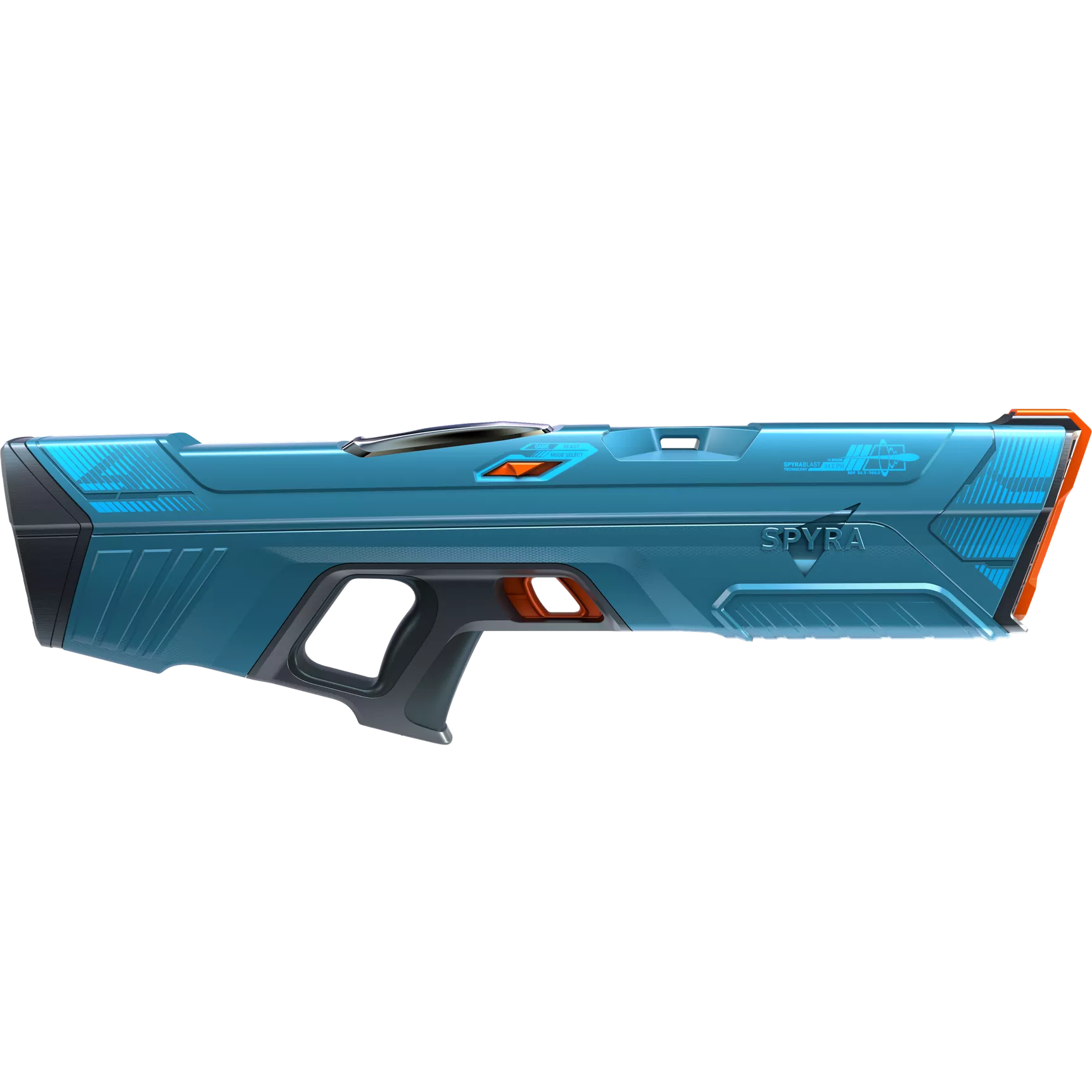 SpyraFour Blue Electric Water Gun Side