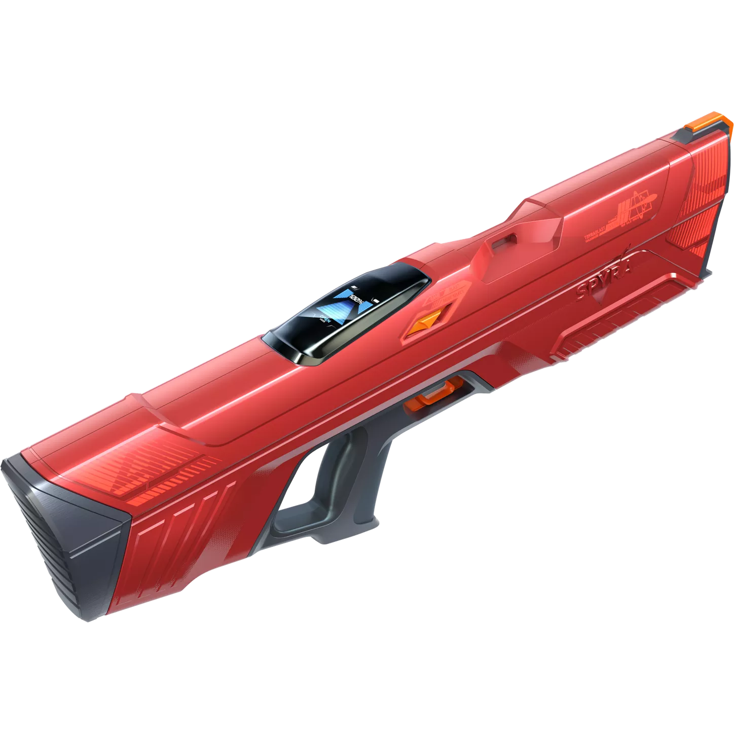 SpyraFour Red Water Gun Right Angle View