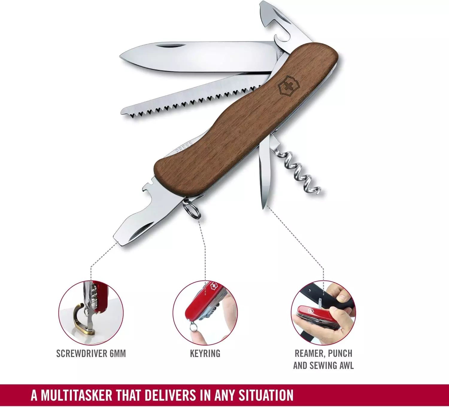 Victorinox Forester Wood | Swiss Army Knife 10-in-1