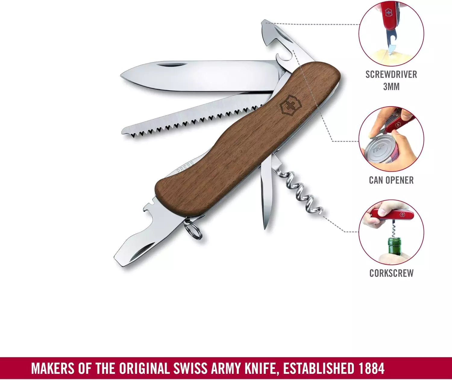 Victorinox Forester Wood | Swiss Army Knife 10-in-1