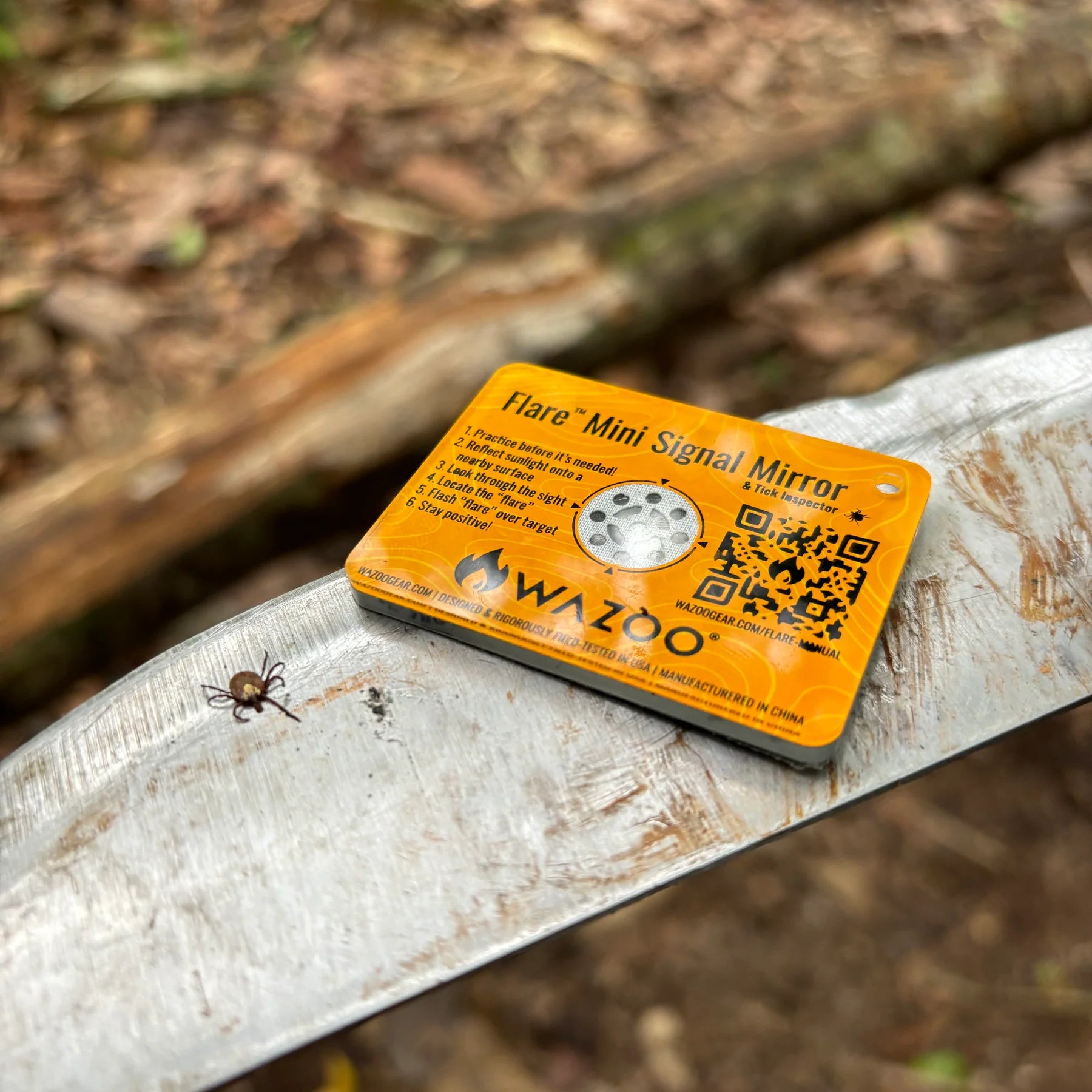 Wazoo Mini Signal Mirror | Compact Emergency Survival Mirror