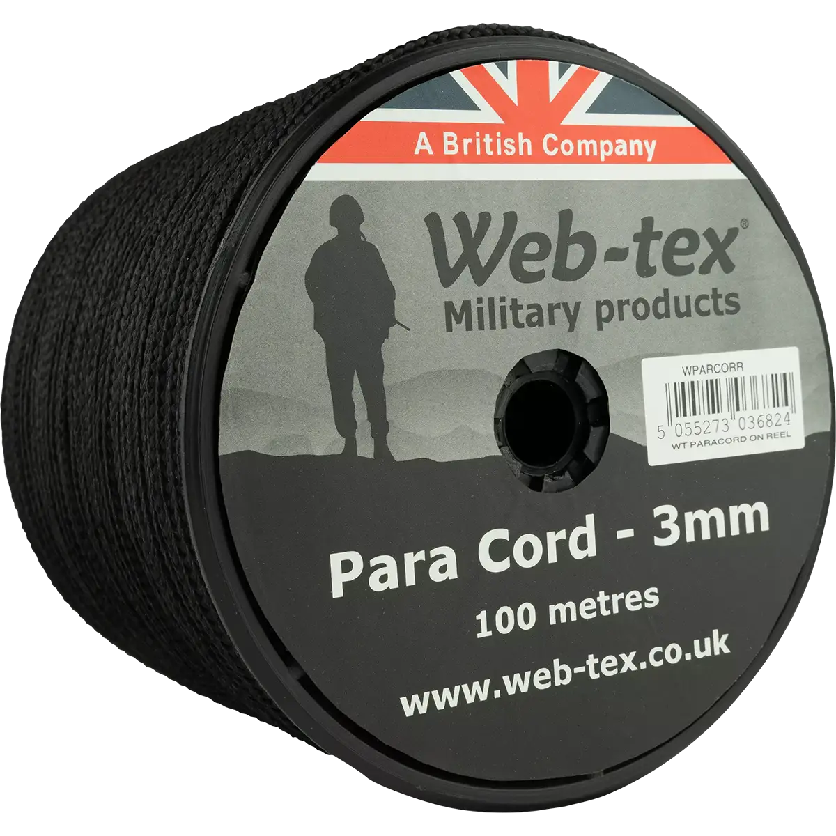 Web-Tex 3mm Nylon Paracord (100m Reel) | Strong Multi-Purpose Cord