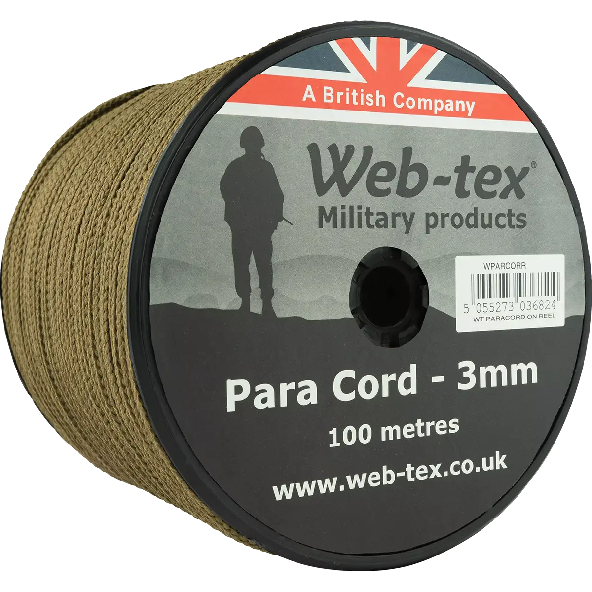 Web-Tex 3mm Nylon Paracord (100m Reel) | Strong Multi-Purpose Cord