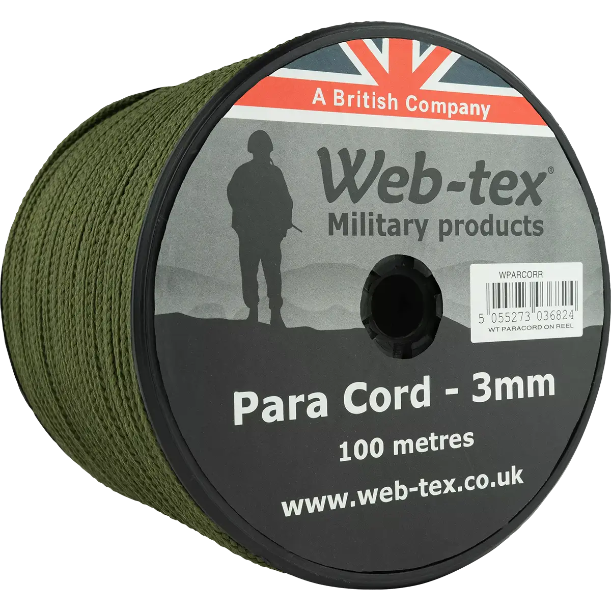 Web-Tex 3mm Nylon Paracord (100m Reel) | Strong Multi-Purpose Cord