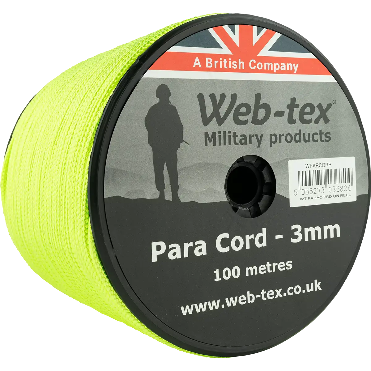 Web-Tex 3mm Nylon Paracord (100m Reel) | Strong Multi-Purpose Cord