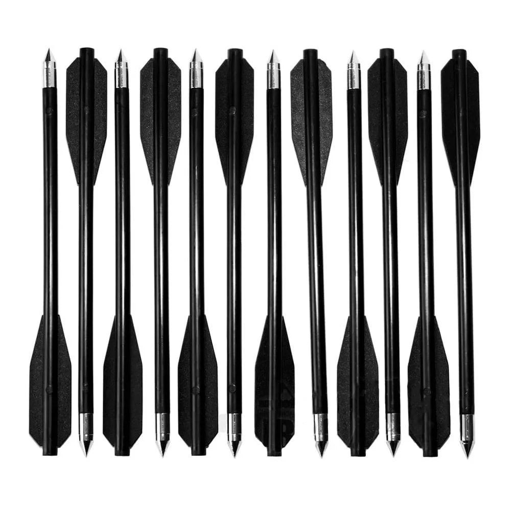 Anglo Arms 6.5" black plastic pistol crossbow bolts, 12 pack