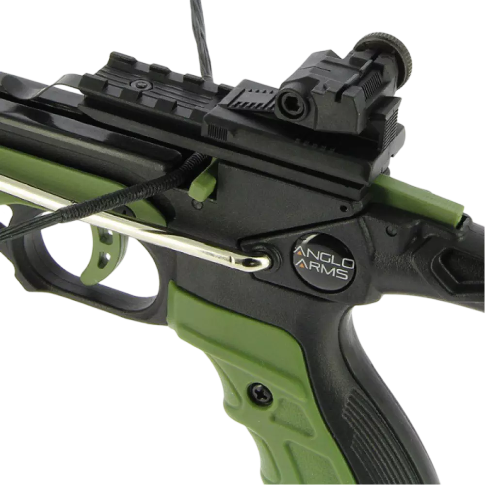 thumbnail image 2 of Isaazon 80lb Self-Cocking Pistol Crossbow – Military Green, 225+ FPS, Hunting Bow 2 of 2