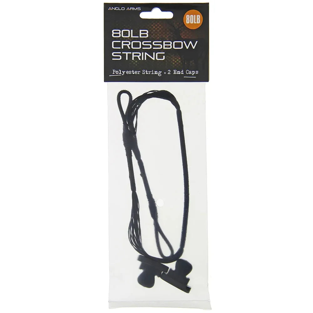 2-Pack Replacement 17.5" Crossbow Strings For 50 Lb & 80 Lb Pistol Crossbows - Black/Red HMPE Polyester