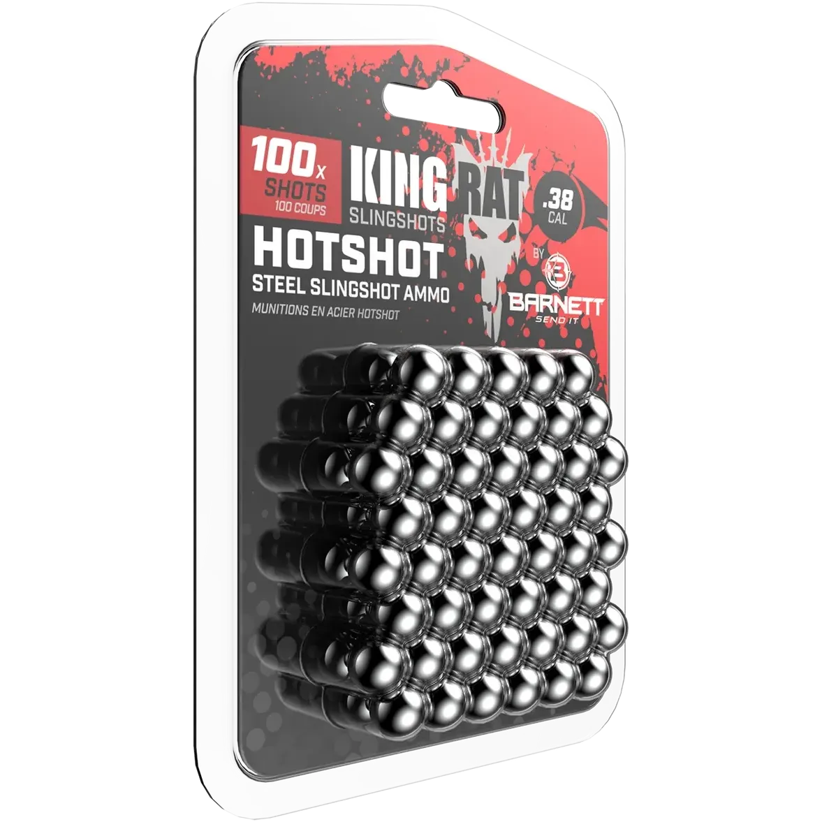 Barnett Hotshot Slingshot Ammo | 50-Pack / 100-Pack / 200-Pack - .38 Cal Steel Balls