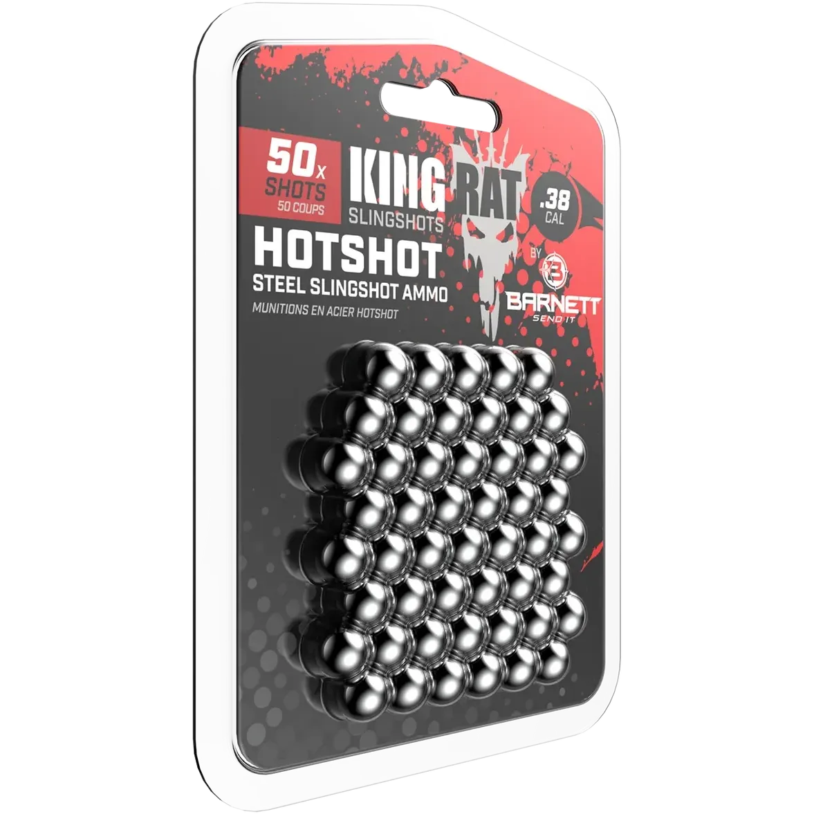 Barnett Hotshot Slingshot Ammo – 50-Pack / 100-Pack / 200-Pack - .38 Cal Steel Balls