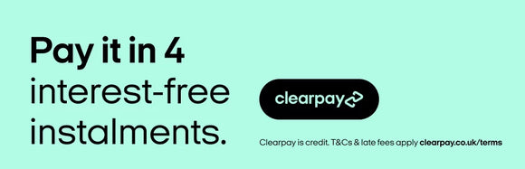 Clearpay pay in 4 interest free installments, accepted