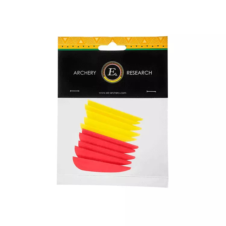 EK Archery 2.5" Arrow Vanes - Yellow/Red / 10pk