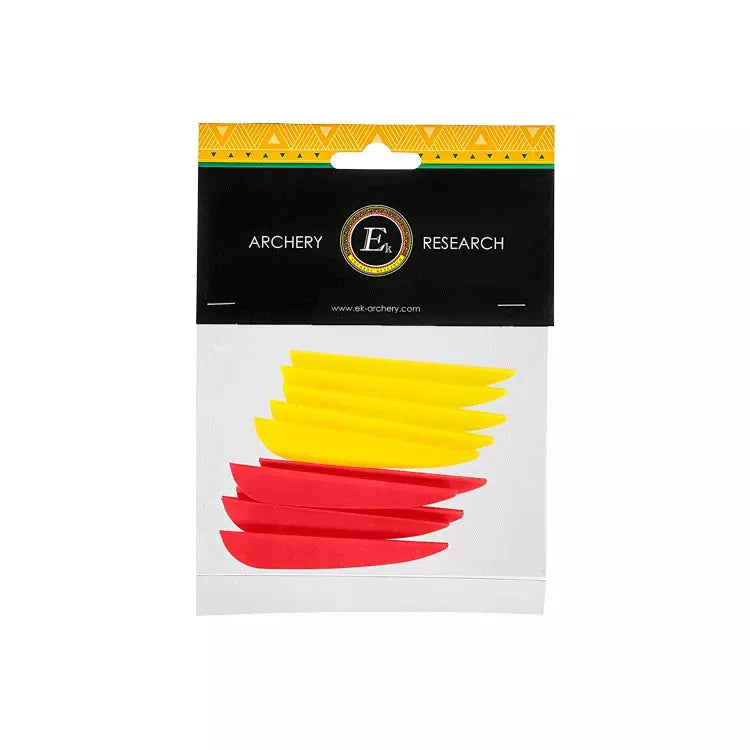 EK Archery 3.0" Arrow Vanes - Yellow/Red / 10pk