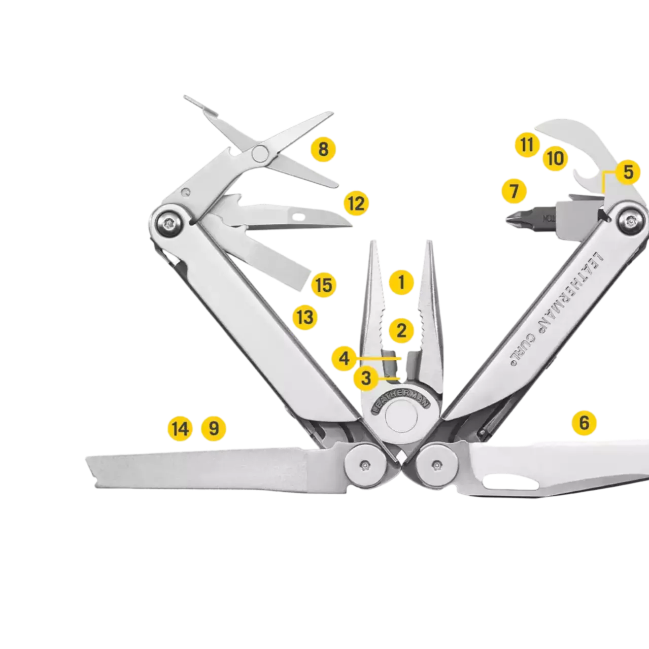 Leatherman® Curl® Stainless Steel Multi-Tool | 15-in-1