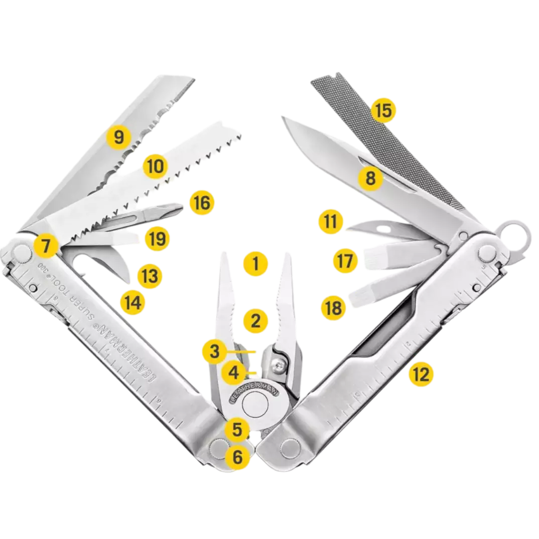 Leatherman® Super Tool® 300 Black Stainless Steel Multi-Tool | 19-in-1