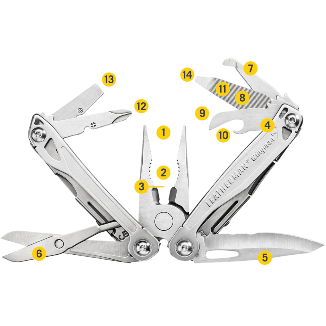 Leatherman® Wingman® Stainless Steel Multi-Tool | 14-in-1