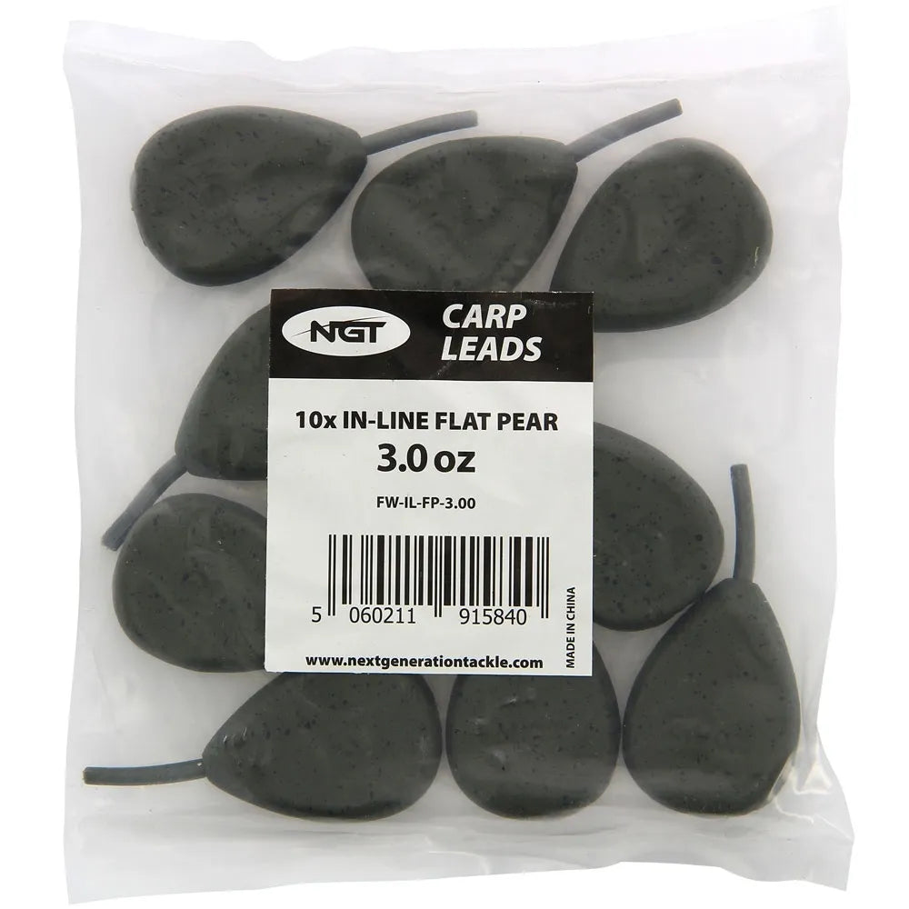 NGT Leads 3.00oz In-Line Flat Pear - 10pk