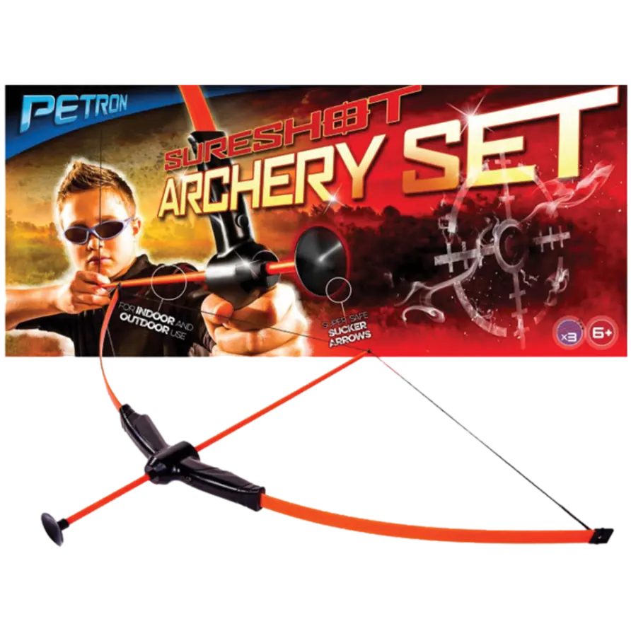 Petron Sureshot Toy Archery Set | Suction Dart Bow & Arrows