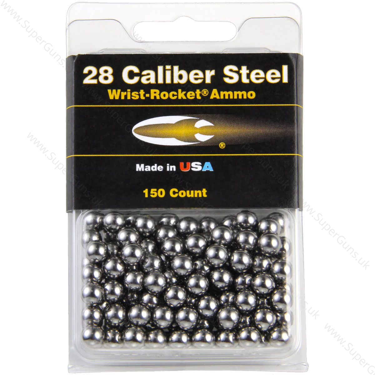 Saunders .28 cal steel Wrist-Rocket slingshot ammo - 150 count pack
