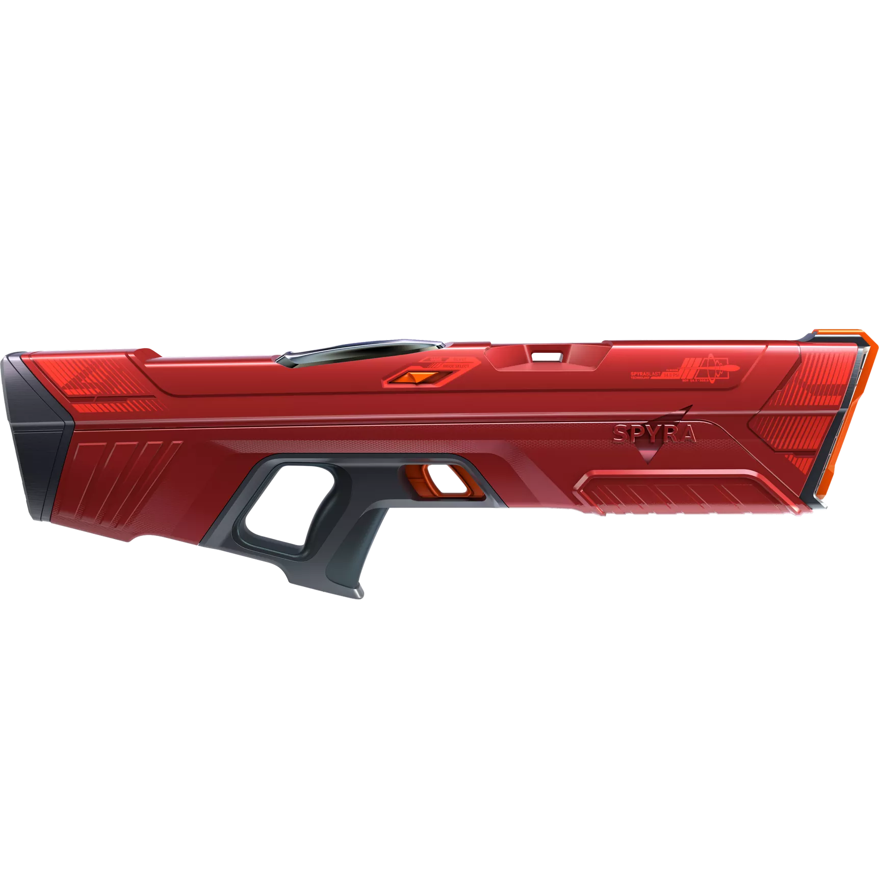 SpyraFour Red Electric Water Gun Side