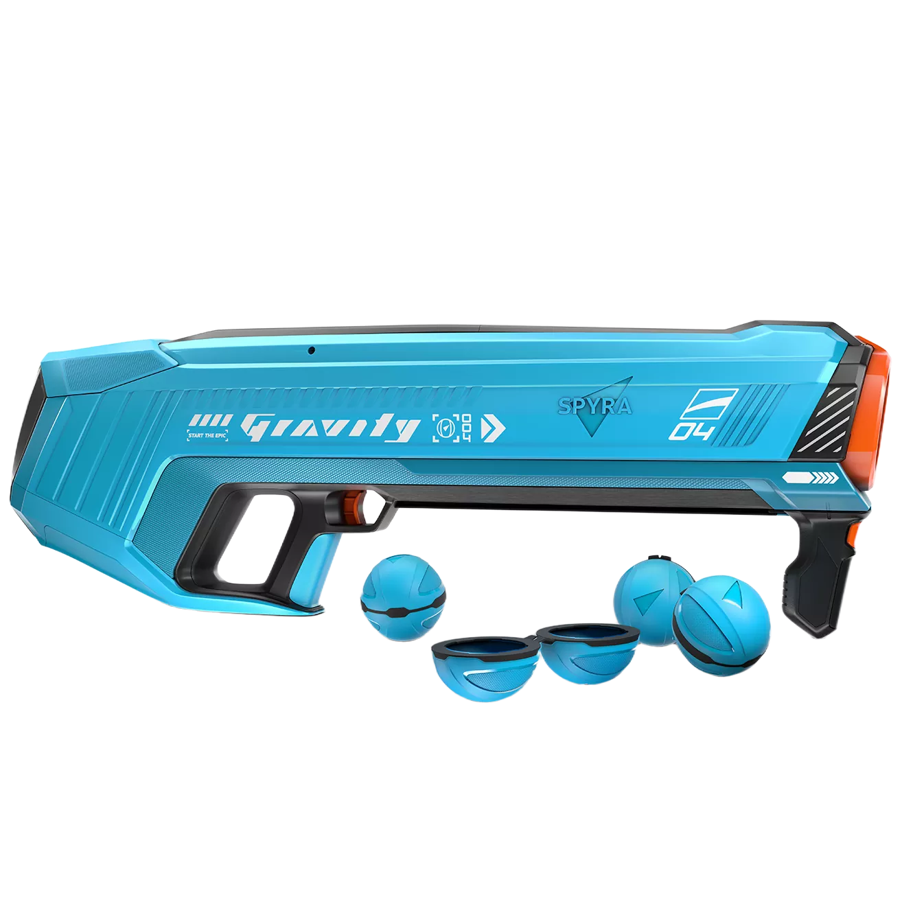 SpyraGravity Blue Electronic Water Bomb Launcher