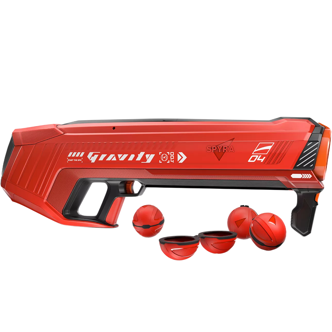 SpyraGravity Red Electronic Water Bomb Launcher