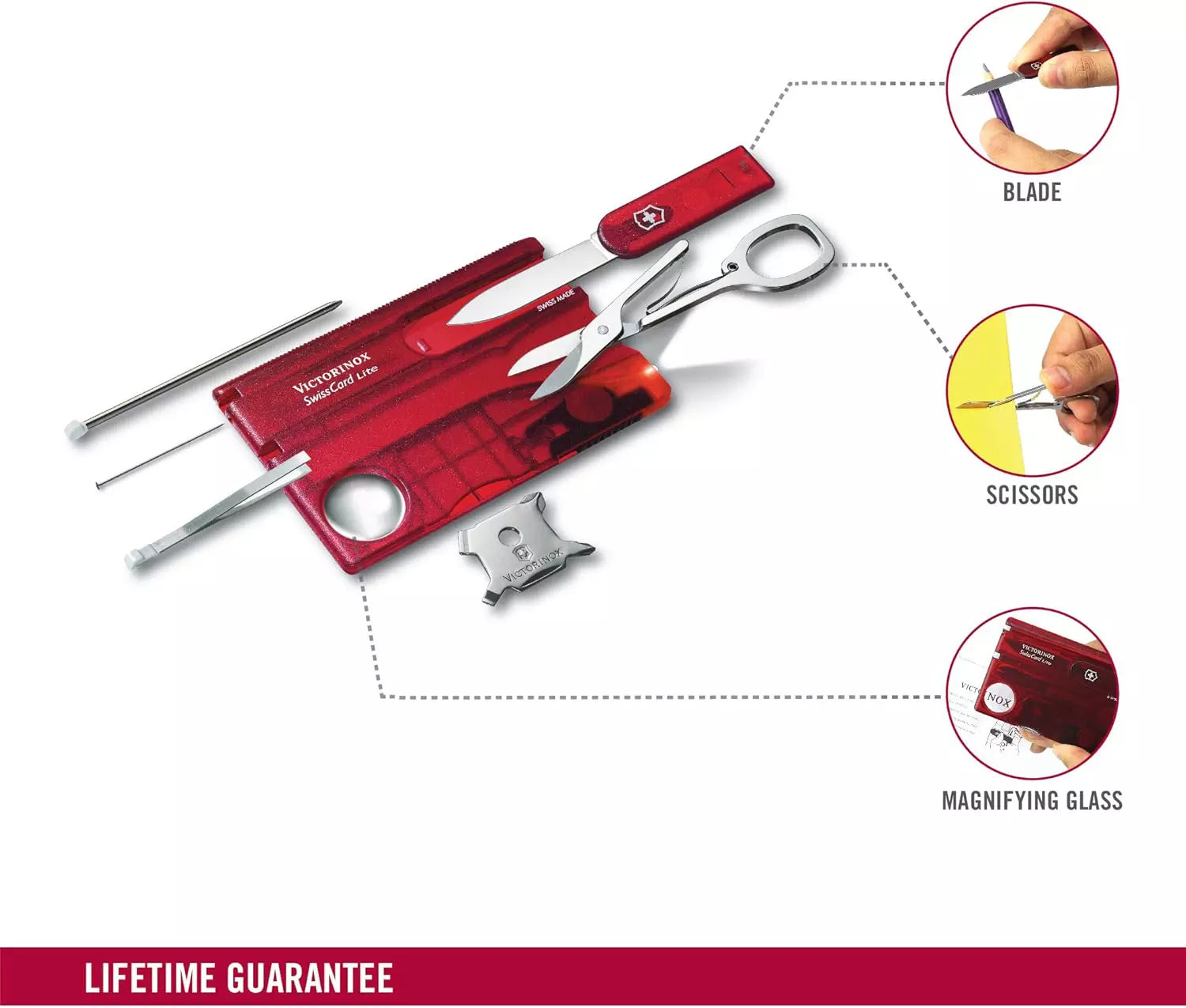 Victorinox Swiss Card Lite | Swiss Army Knife & LED Card 13-in-1