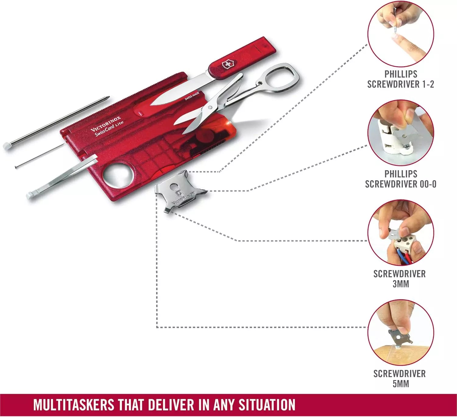 Victorinox Swiss Card Lite | Swiss Army Knife & LED Card 13-in-1