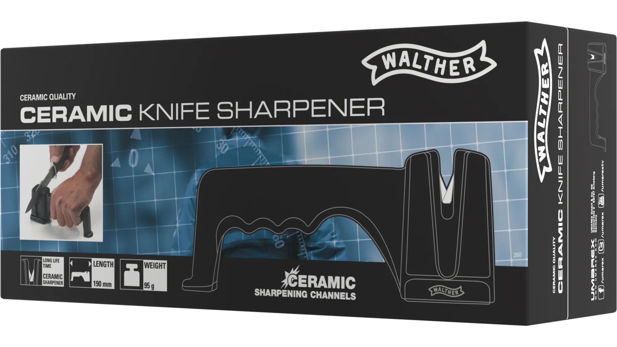 Walther Ceramic Knife Sharpener – Precision Blade Sharpening for Steel Knives