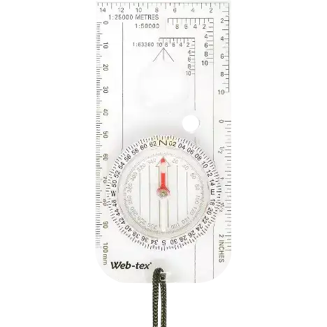 Web-Tex Military Compass | Lightweight Liquid-Filled Navigation Tool